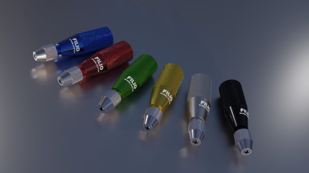 Das Sortiment der Fillio Adapterspindel.